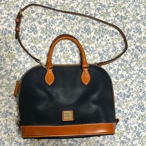 Dooney & Bourke Pebble Grain Satchel NAVY BLUE